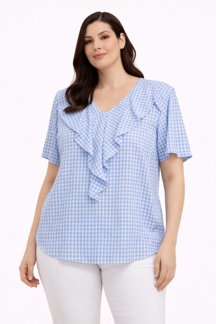 Blusa Vichy Azul