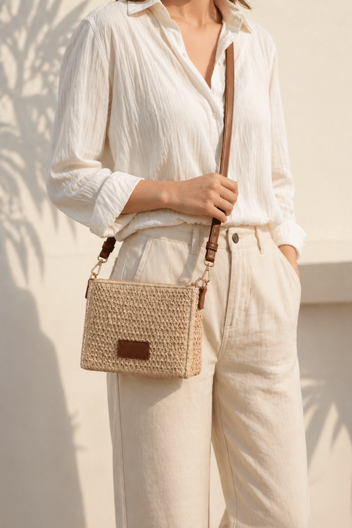 Bolso Rafia Rectangular