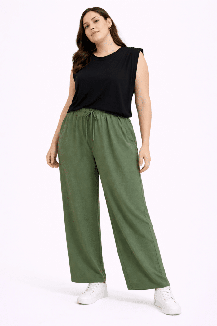 Pantalón Crep Cordon Kaki