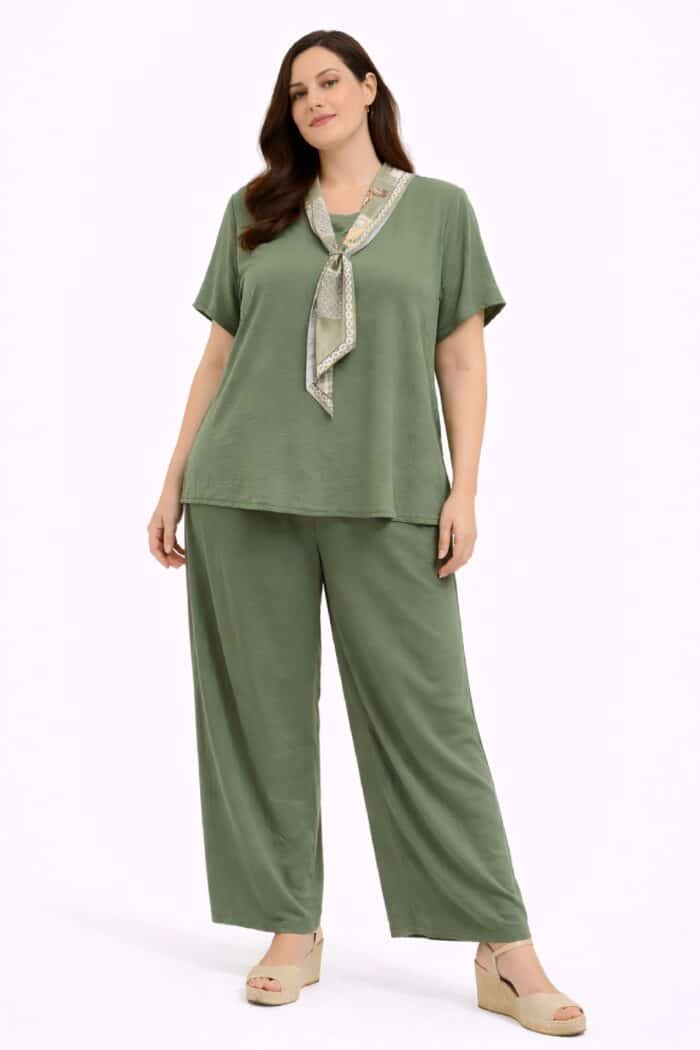 Conjunto Pañuelo kaki