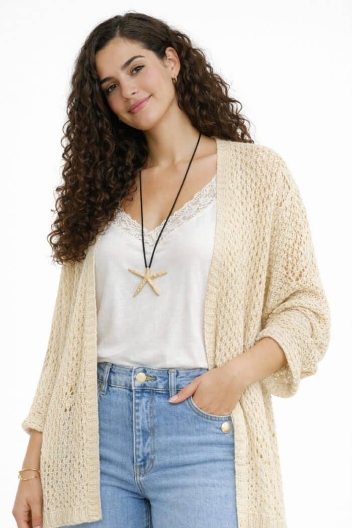 Chaqueta Hilo Beige