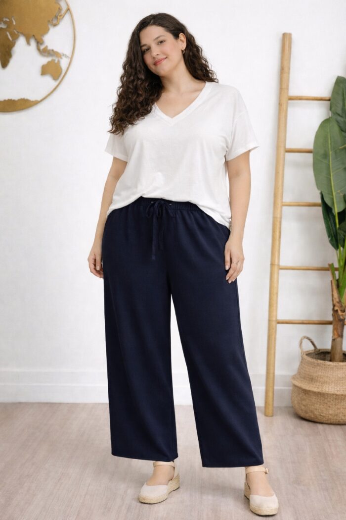 Pantalón Crep Cordon Marino
