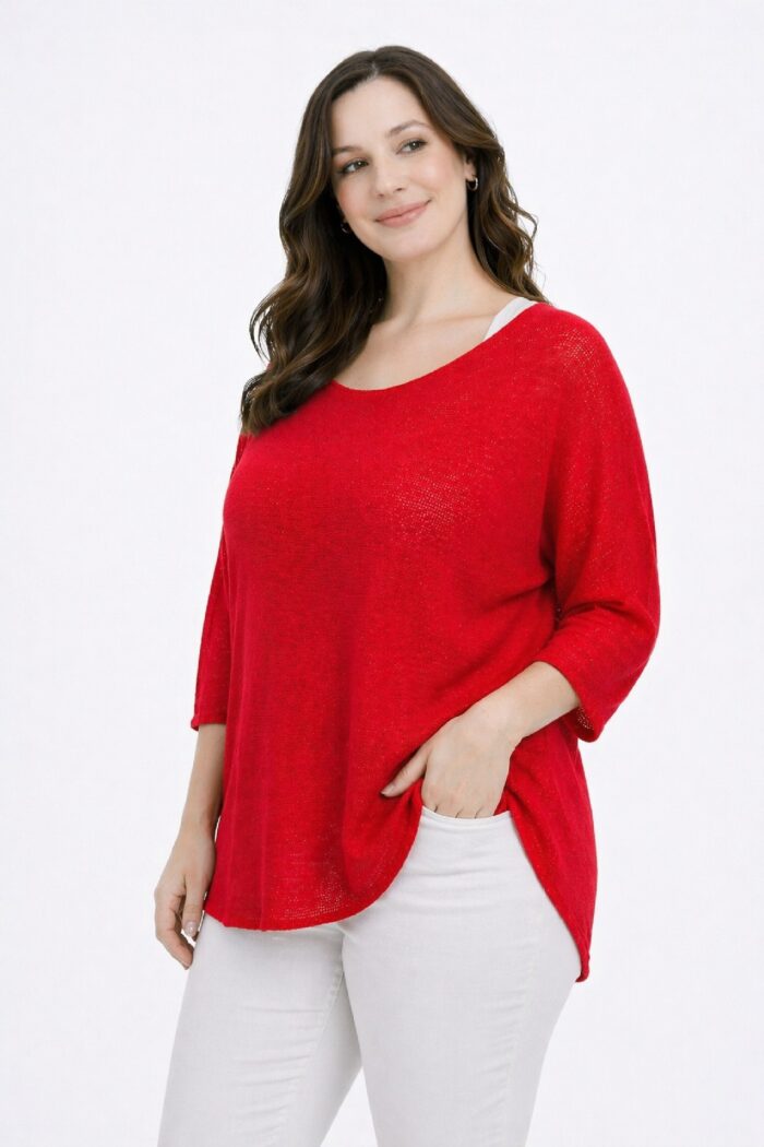 Jersey Fino Largo Rojo