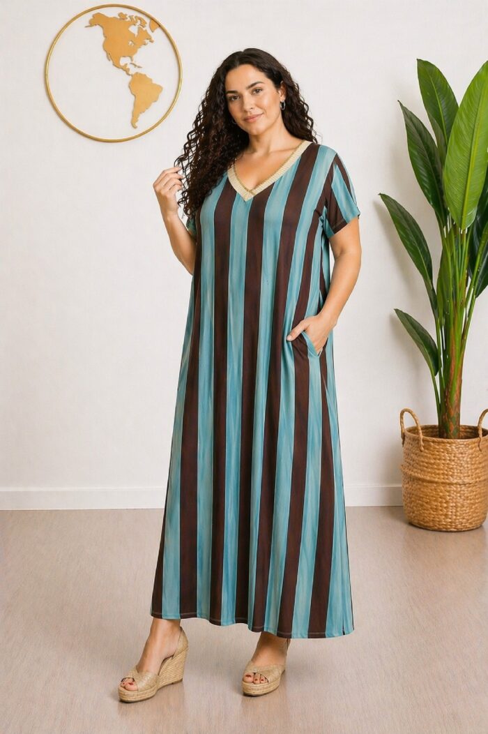 Vestido Punto Capri Azulado