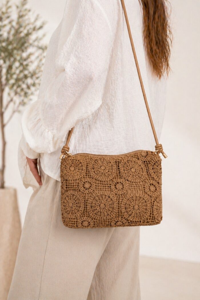 Bolso Crochet Camel