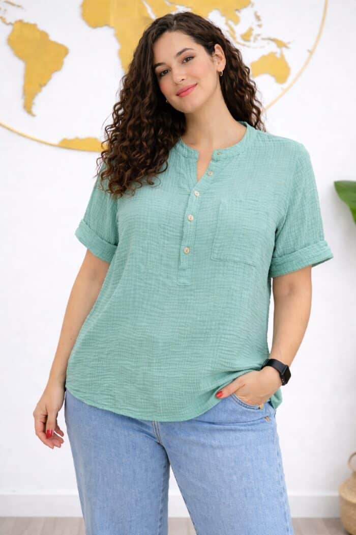 Blusa Viscosa Verde