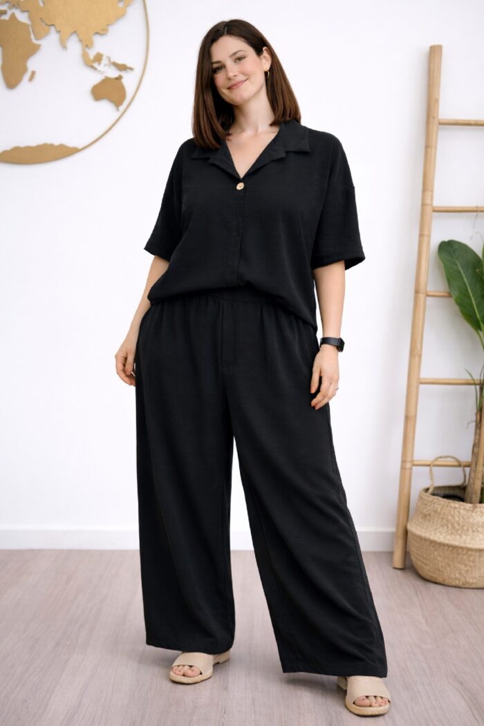 Conjunto Crep Boton Negro