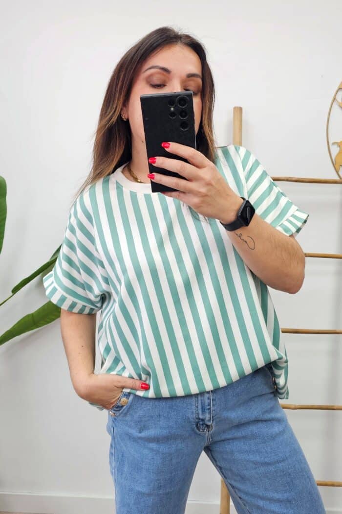Camiseta Rayas Verde