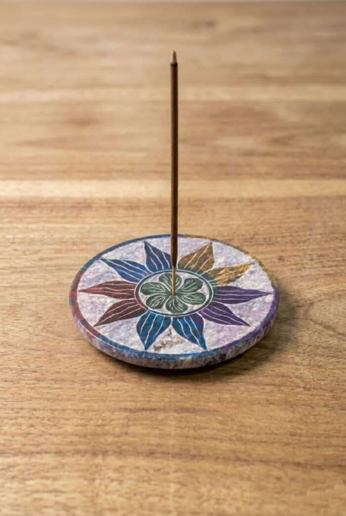 Porta Incienso Piedra Flor