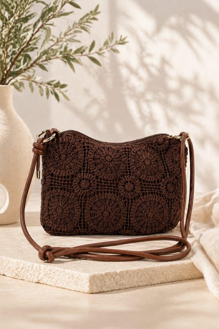 Bolso Crochet Marrón