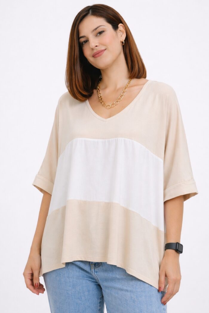 Top Bicolor Beige