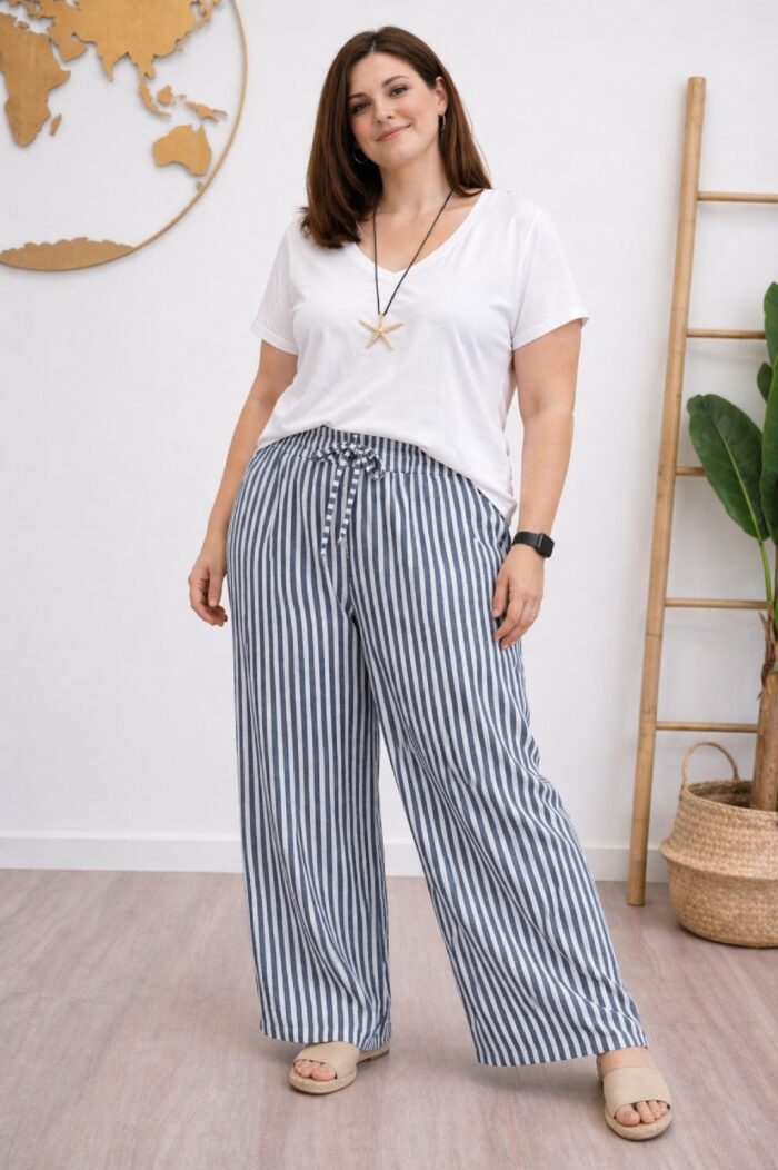 Pantalón Rayas Marino