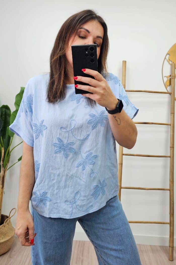 Blusa Hiedra Celeste