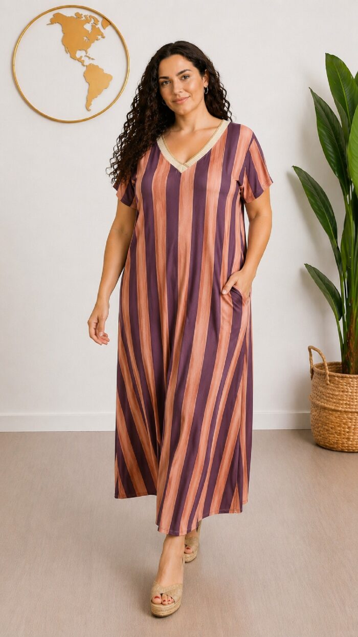 Vestido Punto Capri Berenjena
