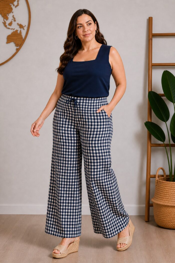 Pantalón Vichy Marino