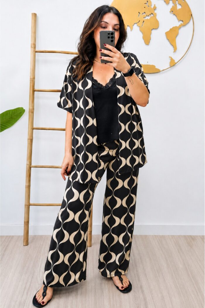 Conjunto Punto Lines Negro