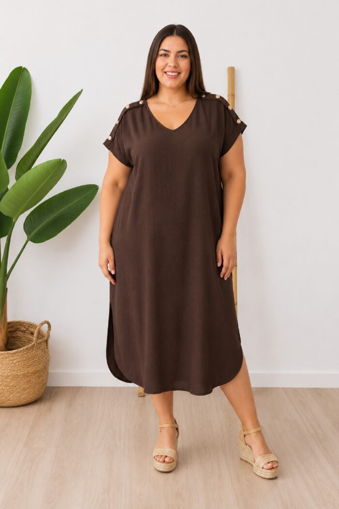 Vestido Army Marron