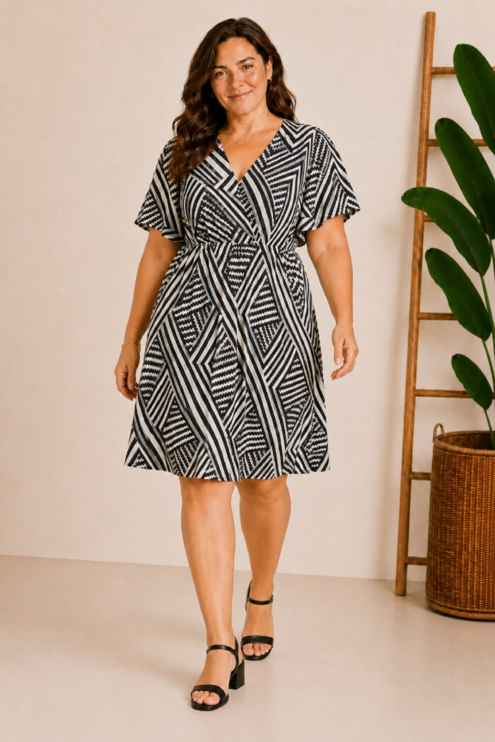 Vestido Punto Frio Geometric