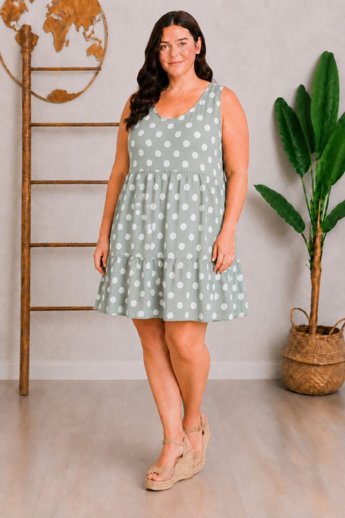 Vestido Viscosa Doll Kaki