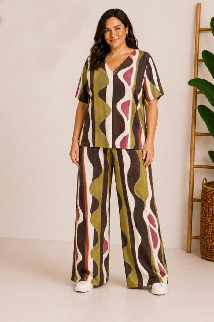 Conjunto Punto Tribal Marron
