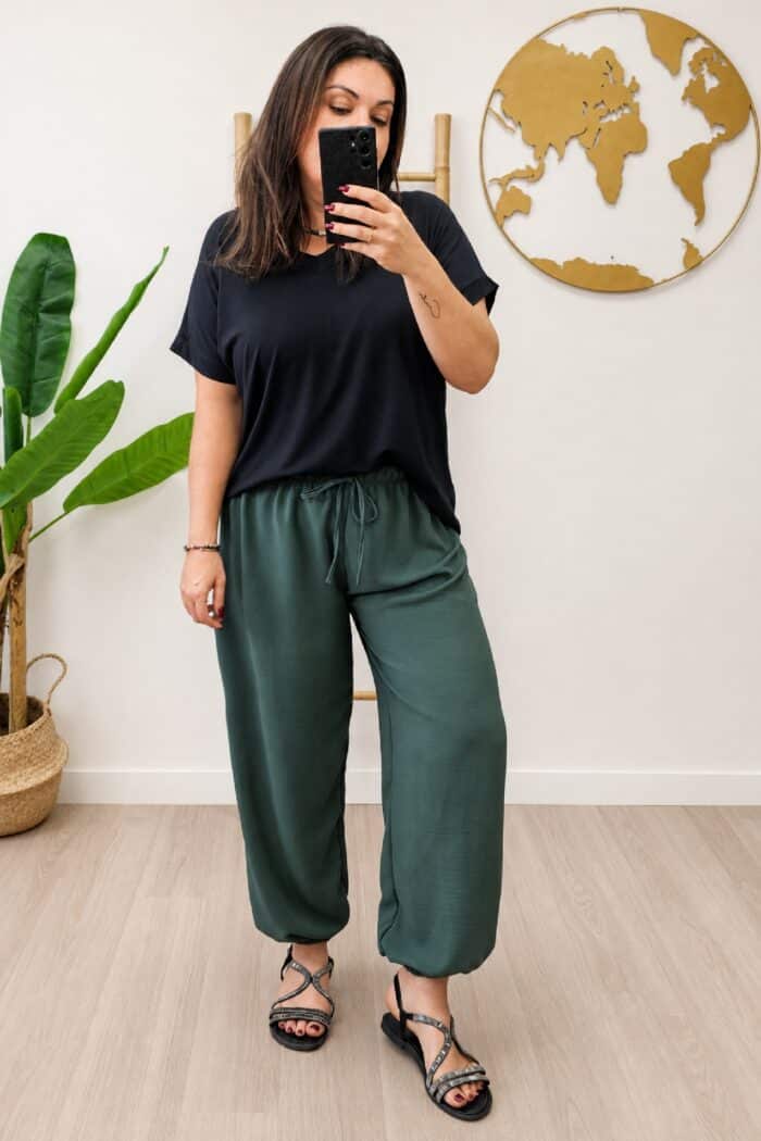 Pantalon Bombacho Basico Kaki