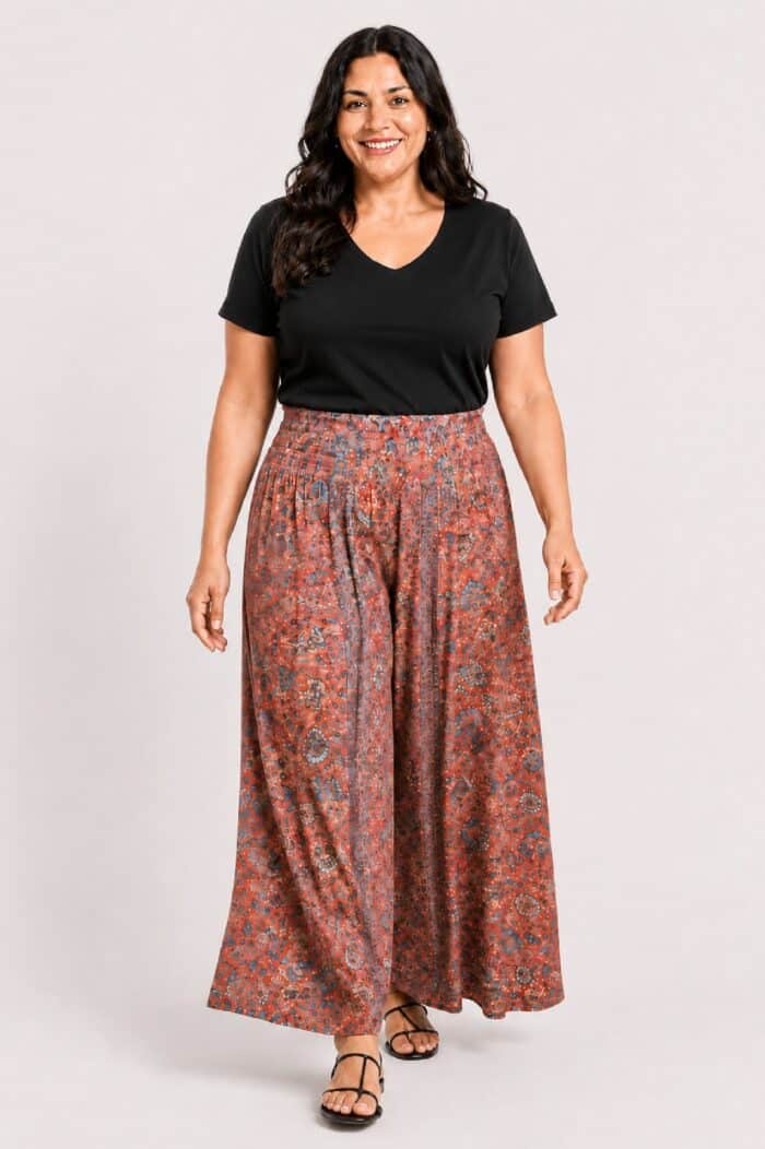 Pantalon India Color Coral