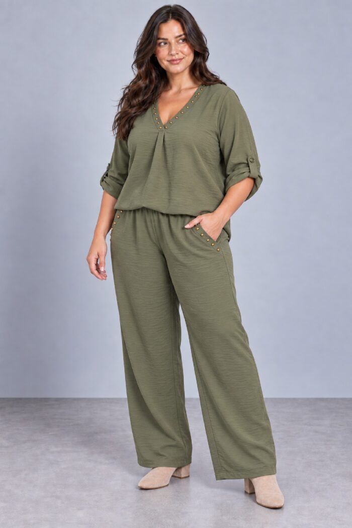 Conjunto Crep Pico Kaki