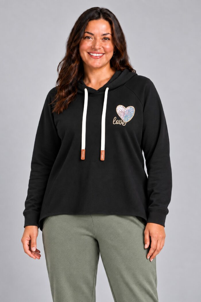 Sudadera Corazon Negra