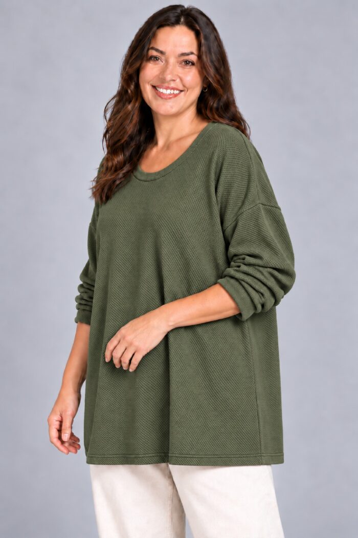 Sudadera Pique Kaki