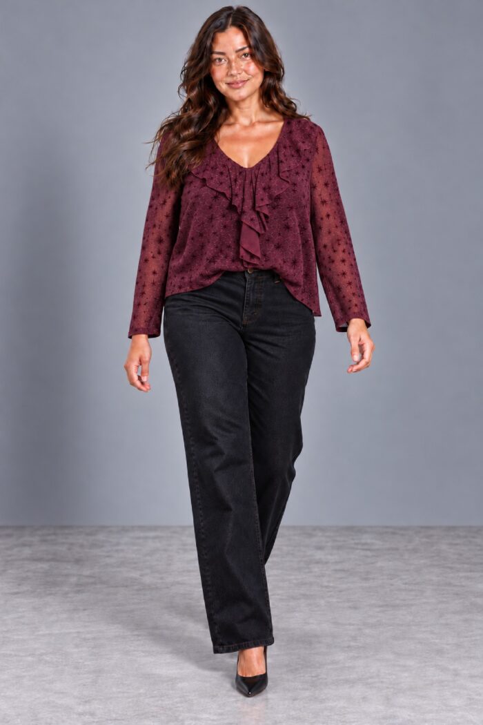 Blusa Estrellas Burdeos