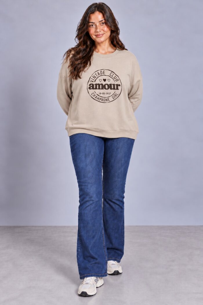 Sudadera Vintage Taupe