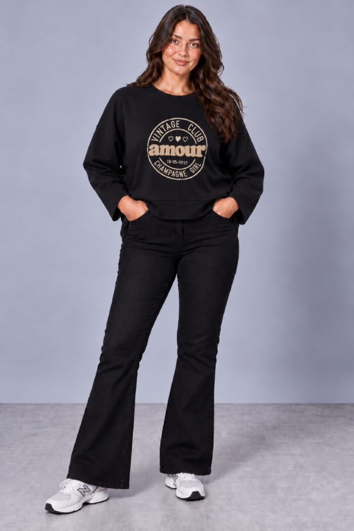 Sudadera Vintage Negra