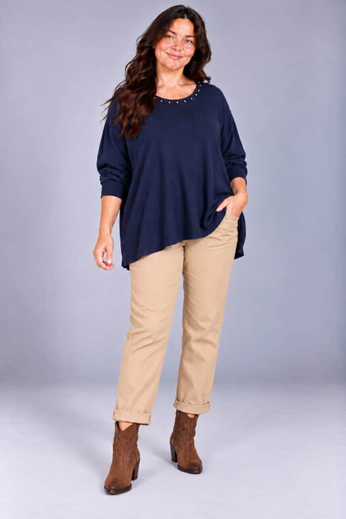 Jersey Oversize Tachas Marino